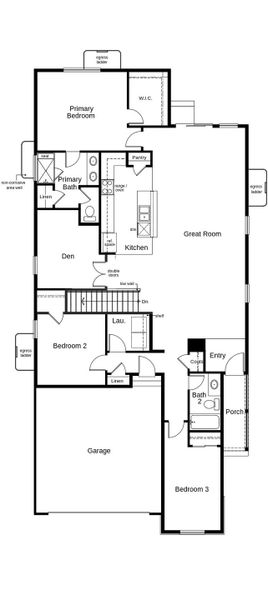 2D floor plan layout of this home in Legato, Commerce City, CO (Image 3).