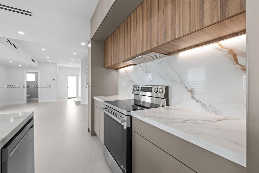 Furnished interior view inside a new home in , South Miami (Image 11). Furnished interior view inside a new home in , South Miami (Image 11).