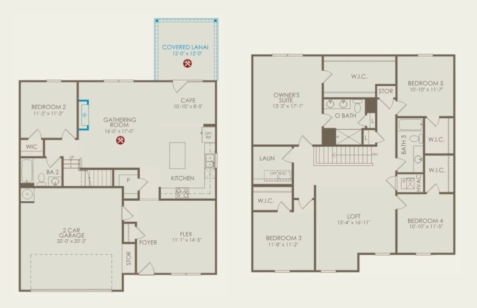 2D floor plan layout of this home in Grand Arbor, Blythewood, SC (Image 5).