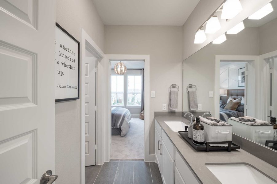 Furnished interior view inside a new home in Dunham Pointe 80′, Cypress (Image 39).