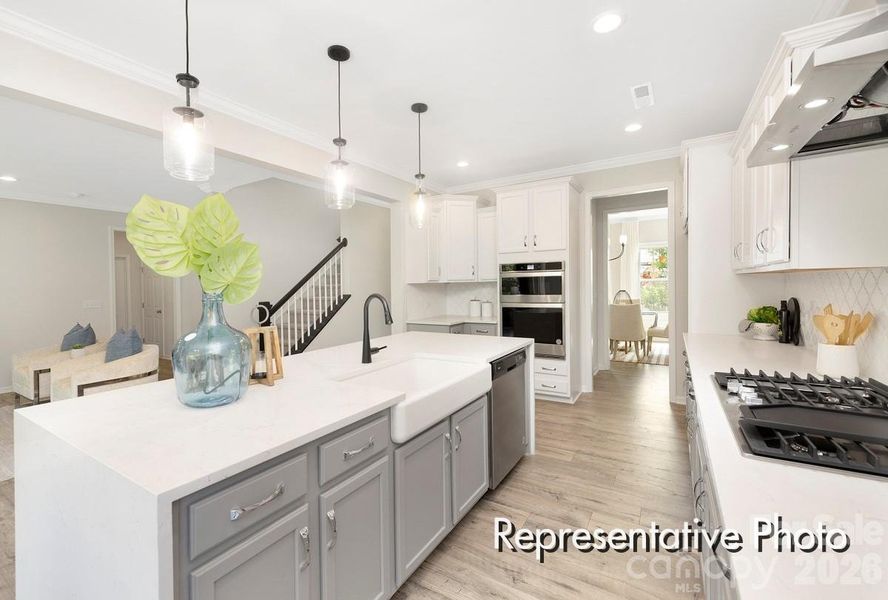 Furnished interior view inside a new home in Whispering Hills, Locust (Image 4). Furnished interior view inside a new home in Whispering Hills, Locust (Image 4).
