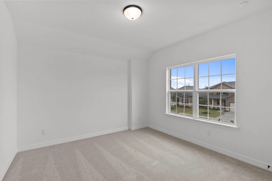 Third bedroom. Note: Sample product photo - actual exterior and interior selections may vary by homesite Third bedroom. Note: Sample product photo - actual exterior and interior selections may vary by homesite