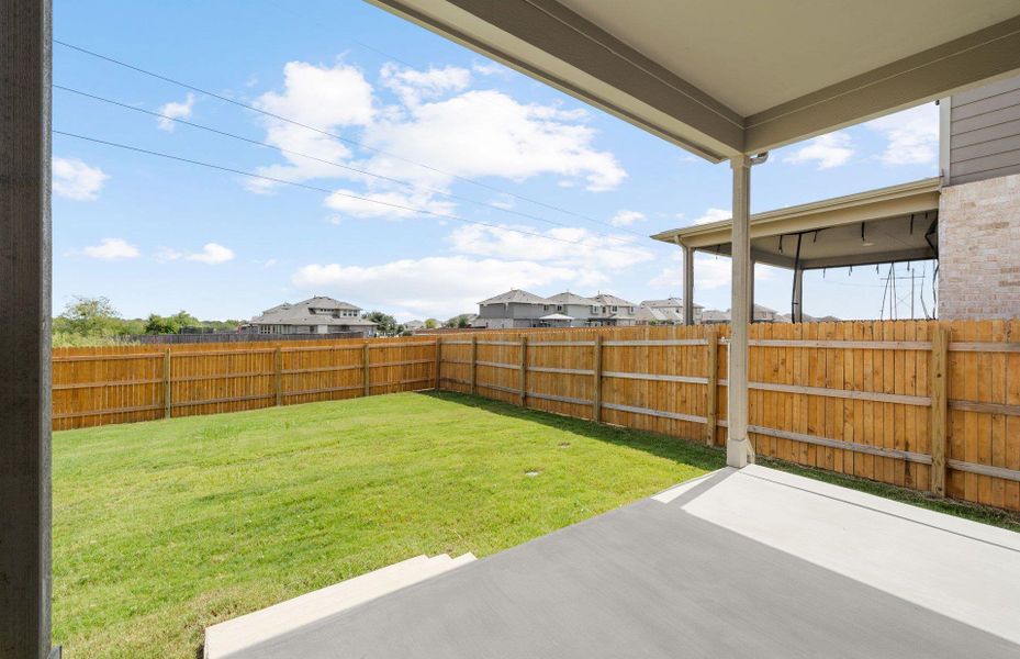 Exterior details and patio area of a home in Crosswinds, Kyle (Image 23). Exterior details and patio area of a home in Crosswinds, Kyle (Image 23).