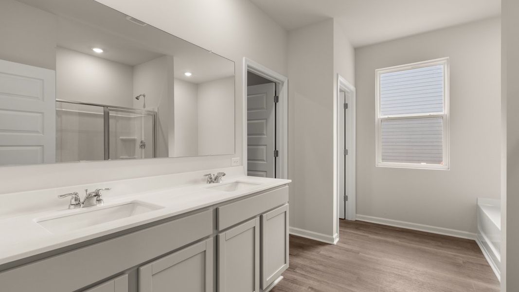 Furnished interior view inside a new home in Preserve at Dove Creek, Statham (Image 12).