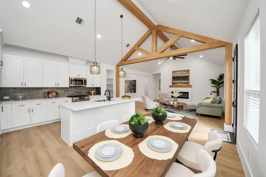 Furnished interior view inside a new home in , Spring (Image 18).