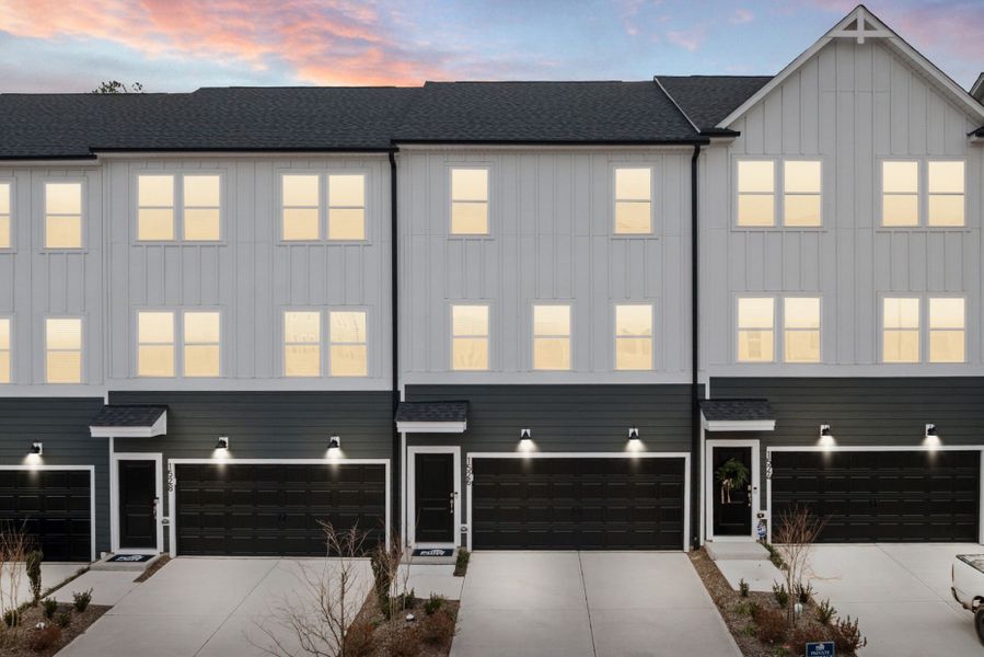 Front exterior of a new home in Everton, Durham, NC, highlighting curb appeal (Image 27).