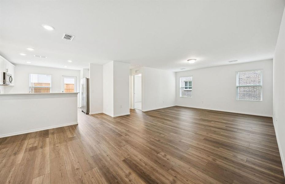 Open concept throughout main living areas