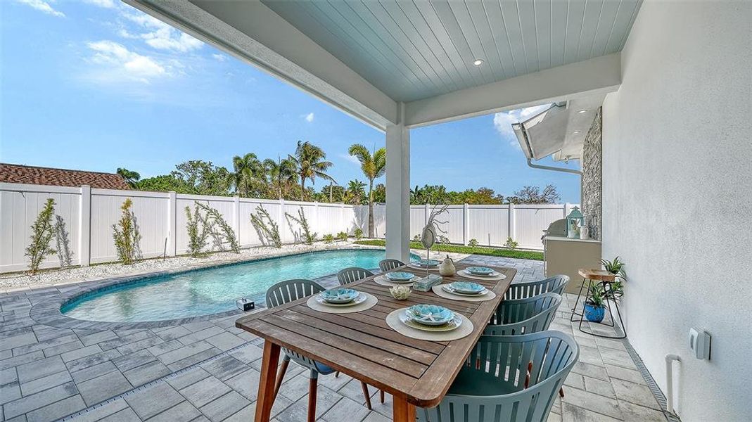 Exterior details and patio area of a home in , Bradenton (Image 27).