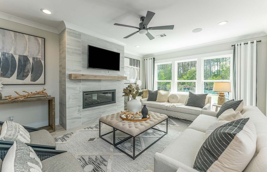 Gathering Room with fireplace