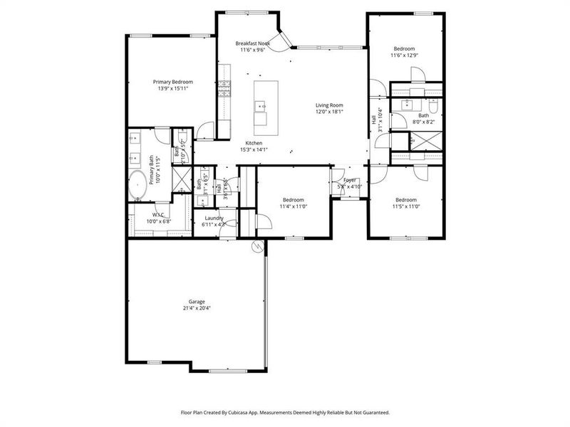 2D floor plan layout of this home in , Corsicana, TX (Image 3).