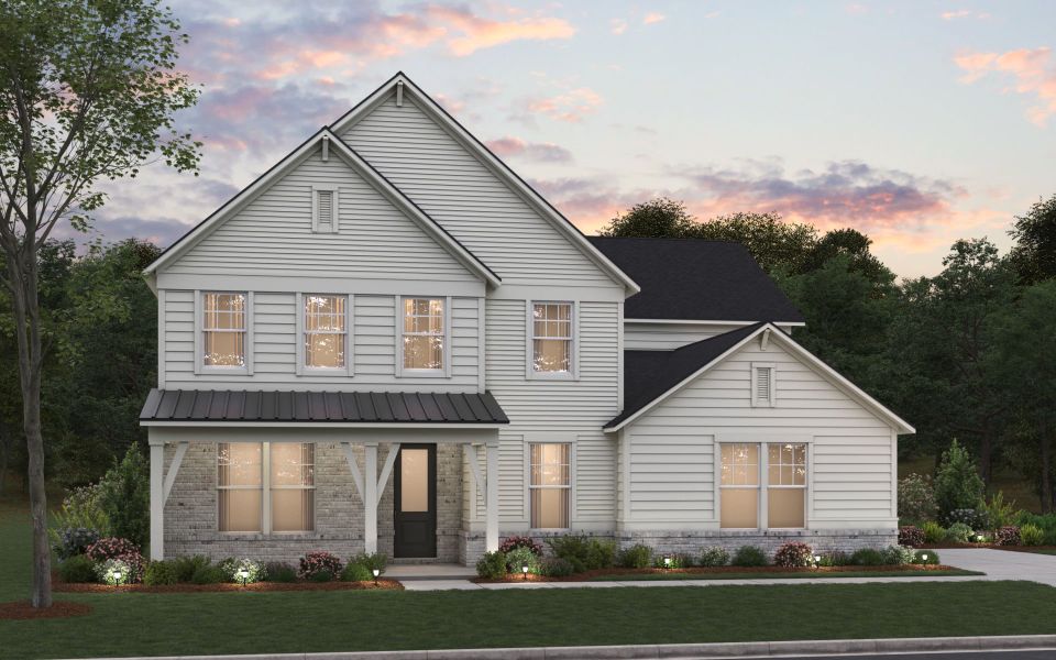 Representative exterior photo of a completed home built from the Oakhurst by Pulte Homes in Windsor Court, Fayetteville, GA (Image 9).