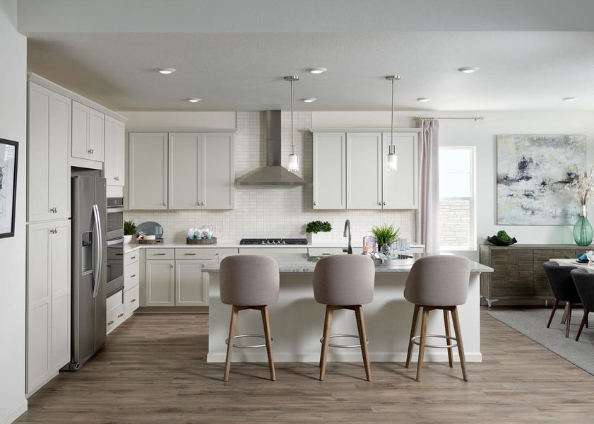 Representative furnished interior of a home built from the 3503 by Tri Pointe Homes in The Aurora Highlands, Aurora (Image 4).