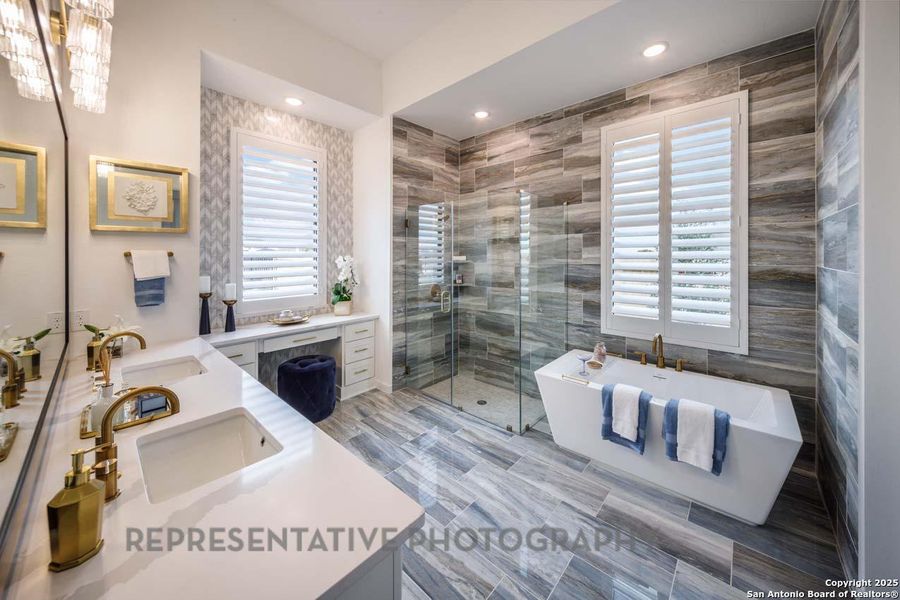 Furnished interior view inside a new home in Esperanza, Boerne (Image 19). Furnished interior view inside a new home in Esperanza, Boerne (Image 19).