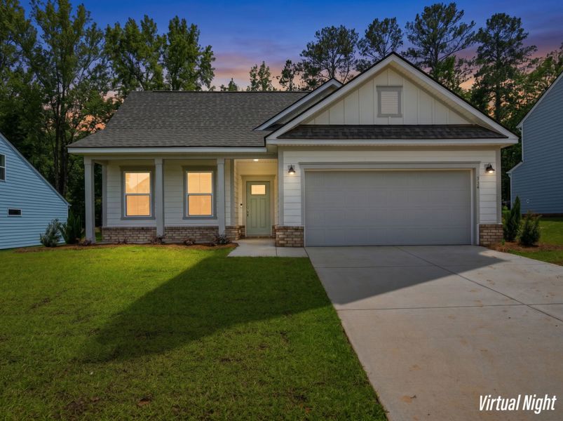 Front exterior of a new home in Carriage Estates, Lexington, SC, highlighting curb appeal (Image 2). Front exterior of a new home in Carriage Estates, Lexington, SC, highlighting curb appeal (Image 2).
