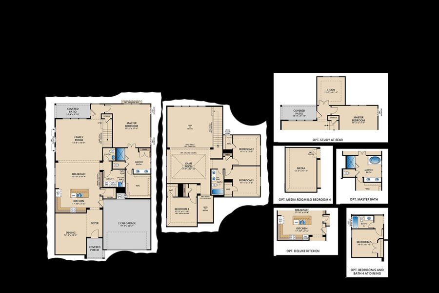 2D floor plan layout of this home in Sutton Fields, Celina, TX (Image 3).