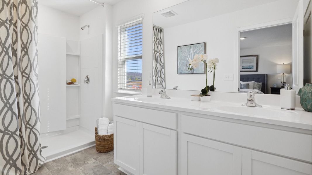 Representative furnished interior of a home built from the Darwin by D.R. Horton in Millstone Village, Morristown (Image 14).