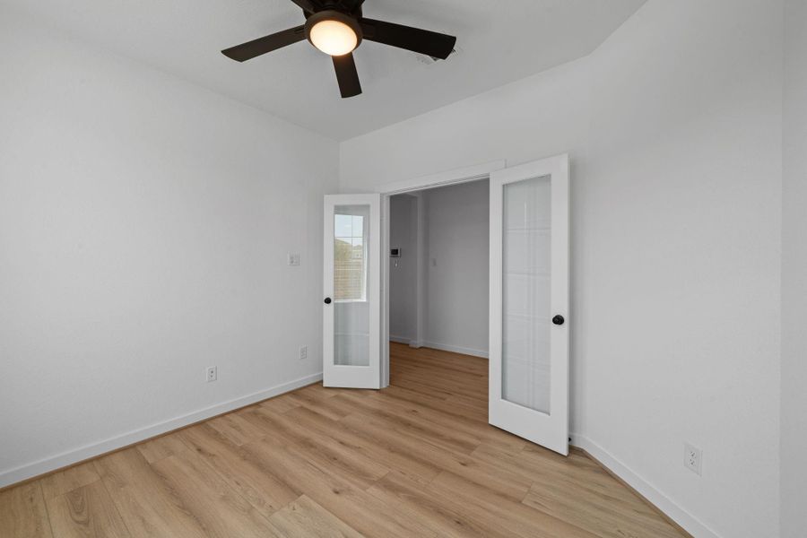 Light and bright study is located in the front of the home. Light and bright study is located in the front of the home.