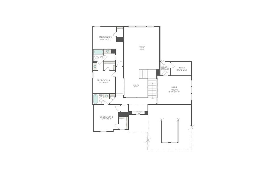 2D floor plan layout for the Chandler by Tri Pointe Homes in Cross Creek Ranch 60′, Fulshear, TX (Image 5). 2D floor plan layout for the Chandler by Tri Pointe Homes in Cross Creek Ranch 60′, Fulshear, TX (Image 5).