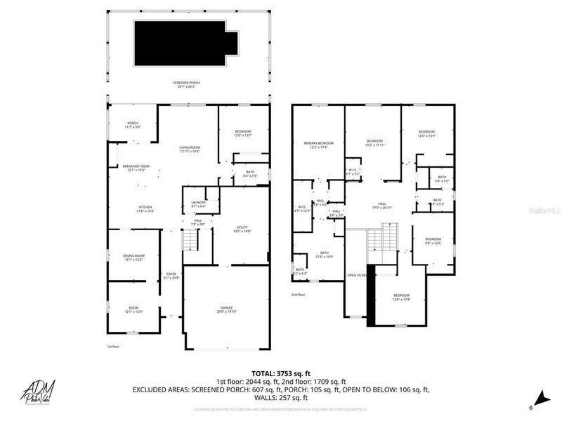 2D floor plan layout of this home in , North Fort Myers, FL (Image 5). 2D floor plan layout of this home in , North Fort Myers, FL (Image 5).