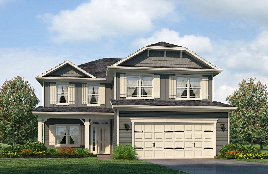 Representative exterior photo of a completed home built from the 2628 by Adams Homes in Parkland Place, Pace, FL (Image 21).