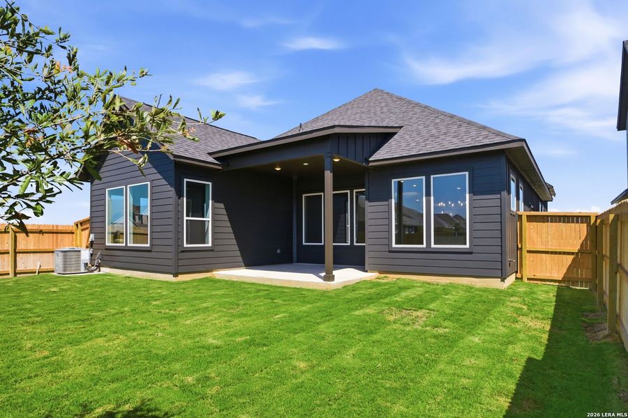 Exterior details and patio area of a home in Megan's Landing, Castroville (Image 3). Exterior details and patio area of a home in Megan's Landing, Castroville (Image 3).