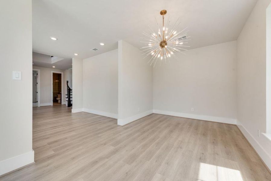 Spacious, unfurnished interior of a new home in Park Place, Prosper (Image 24). Spacious, unfurnished interior of a new home in Park Place, Prosper (Image 24).