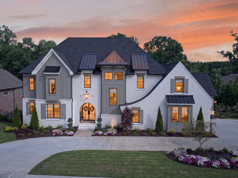 Front exterior of a new home in , Braselton, GA, highlighting curb appeal (Image 31).