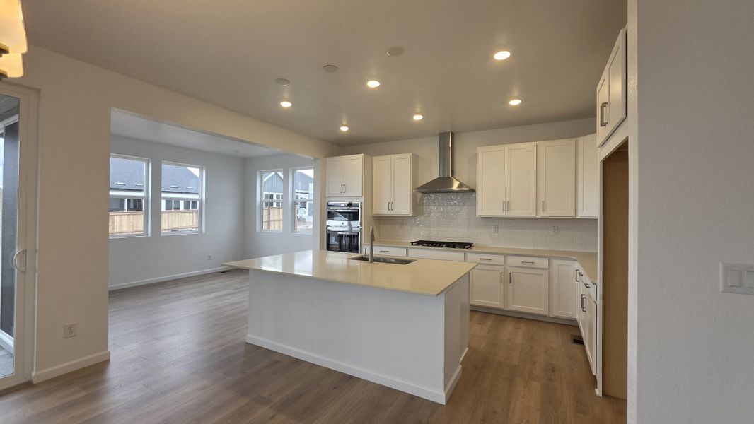 Furnished interior view inside a new home in Trailstone, Arvada (Image 2). Furnished interior view inside a new home in Trailstone, Arvada (Image 2).