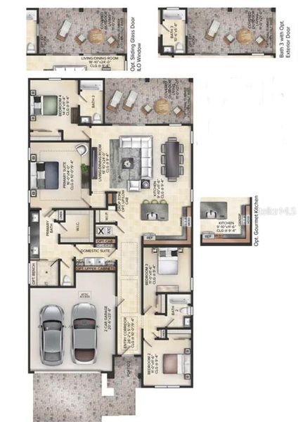 2D floor plan layout of this home in , St. Cloud, FL (Image 4).