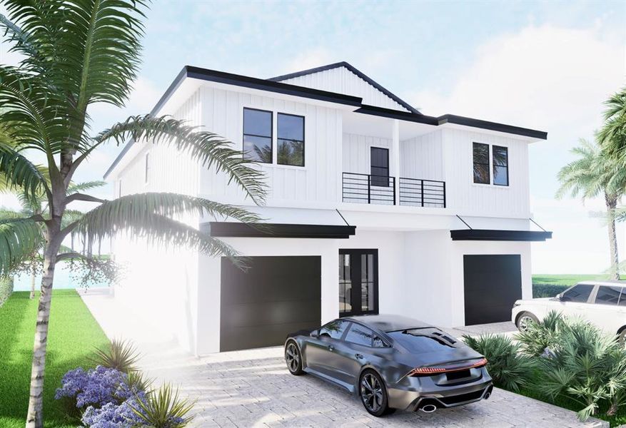 Front exterior of a new home in , St. Pete Beach, FL, highlighting curb appeal (Image 12).