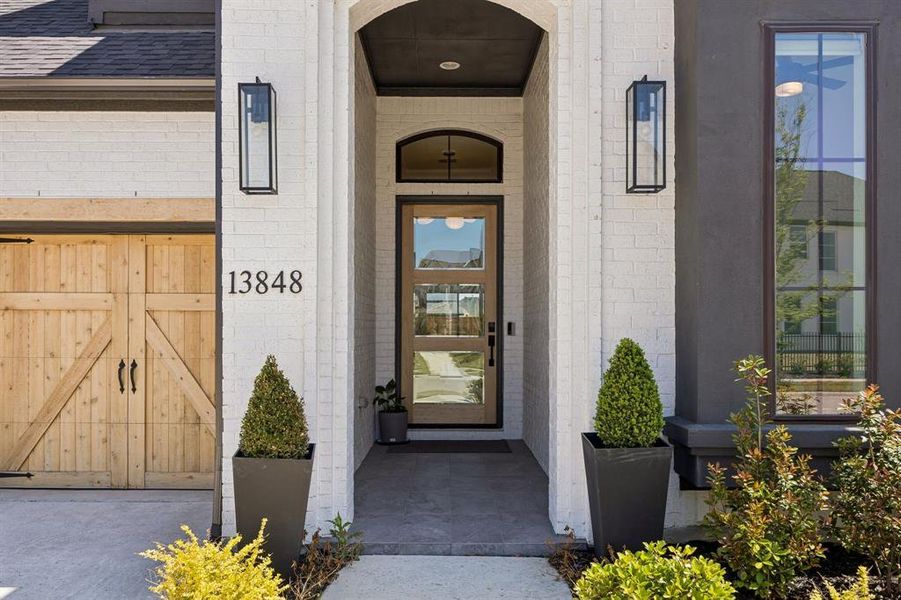 Exterior details and patio area of a home in Fields 50', Frisco (Image 3). Exterior details and patio area of a home in Fields 50', Frisco (Image 3).