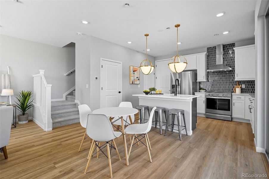 Kitchen/Dining and stairs