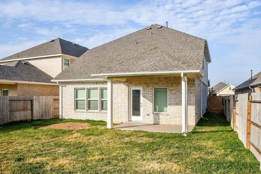 Exterior details and patio area of a home in Marvida, Cypress (Image 4).