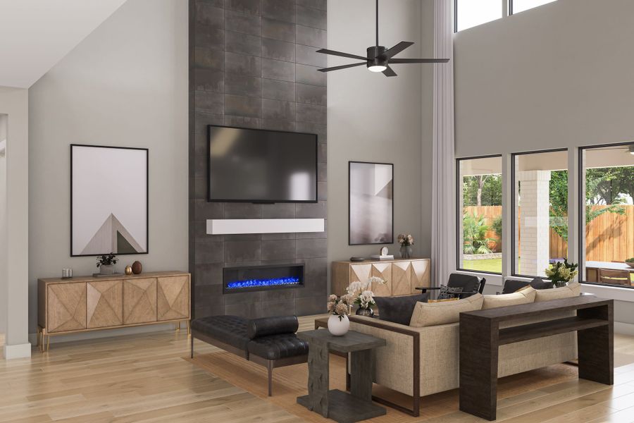 Representative furnished interior of a home built from the Camden by Tri Pointe Homes in The Estates at James Lane, Fulshear (Image 20).