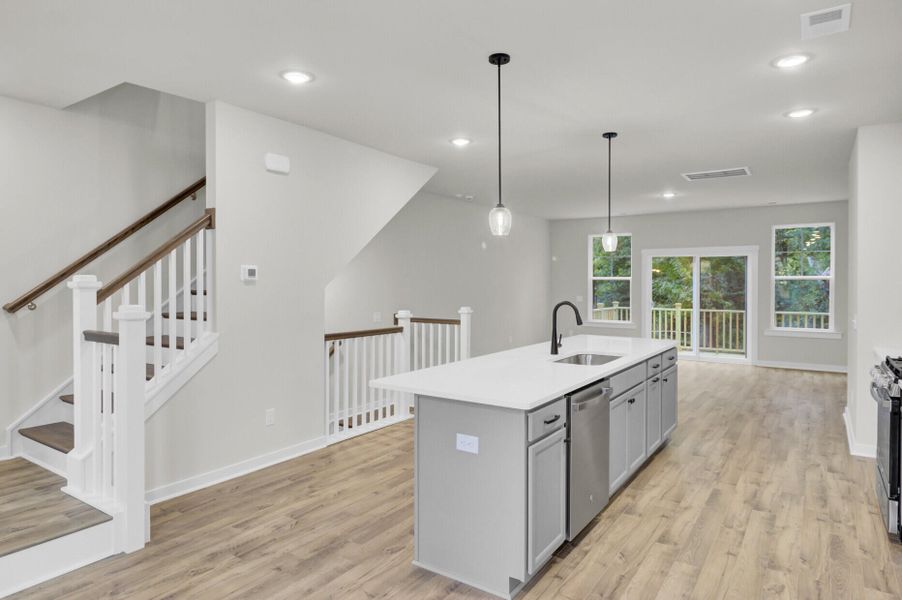 Furnished interior view inside a new home in Indigo Grove Townhomes, Johns Island (Image 4).