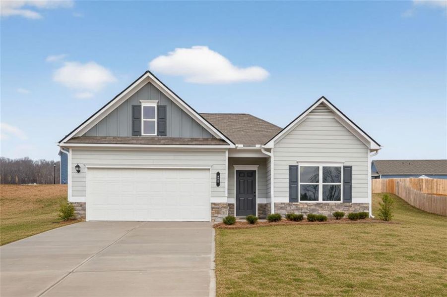 Front exterior of a new home in Laurel Ridge, Rock Spring, GA, highlighting curb appeal (Image 20).