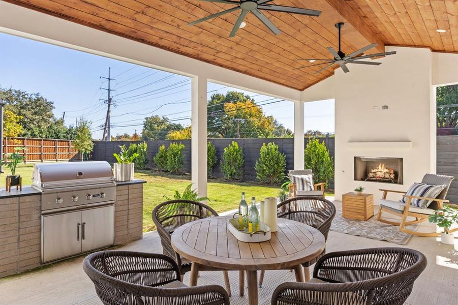 Exterior details and patio area of a home in , Dallas (Image 4). Exterior details and patio area of a home in , Dallas (Image 4).