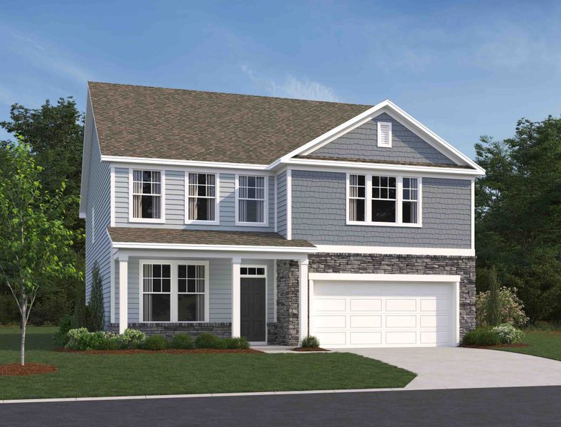 Representative exterior photo of a completed home built from the Savoy by Ashton Woods in Willow Landing, Mount Juliet, TN (Image 17).