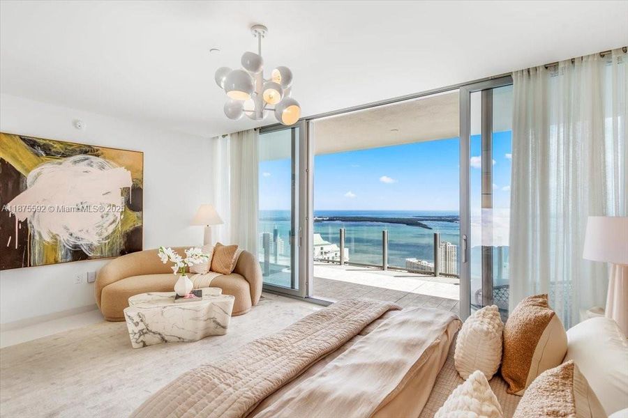 Furnished interior view inside a new home in , Miami (Image 32).