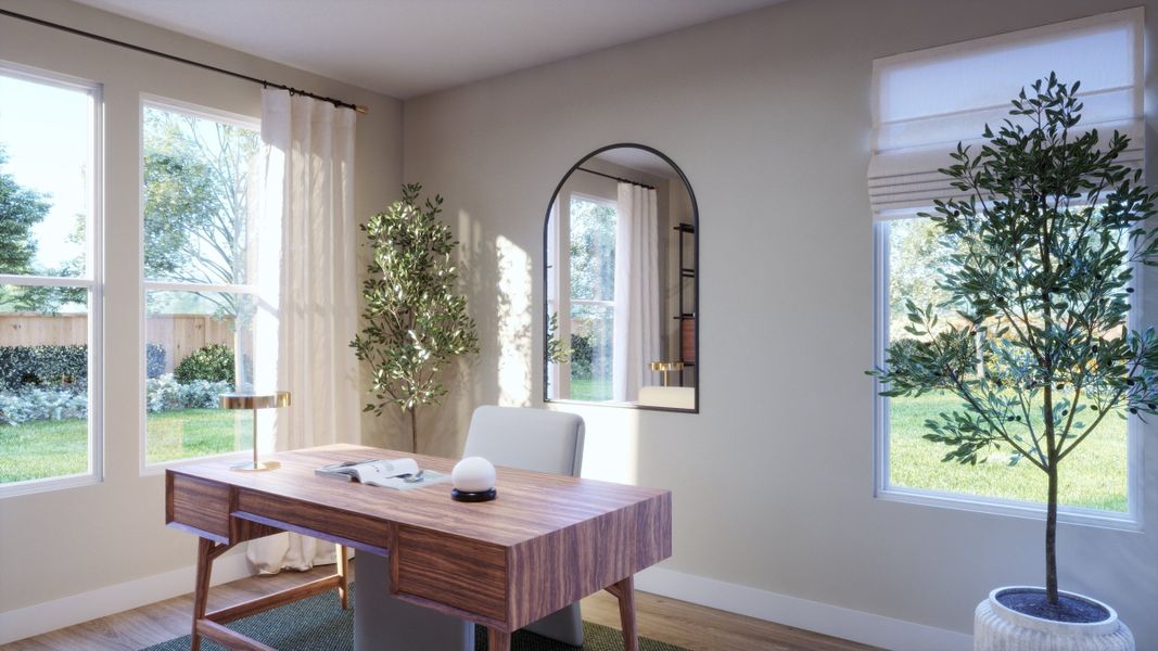 Representative furnished interior of a home built from the 3554 by Risewell Homes in Parkton Square, Kyle (Image 13).