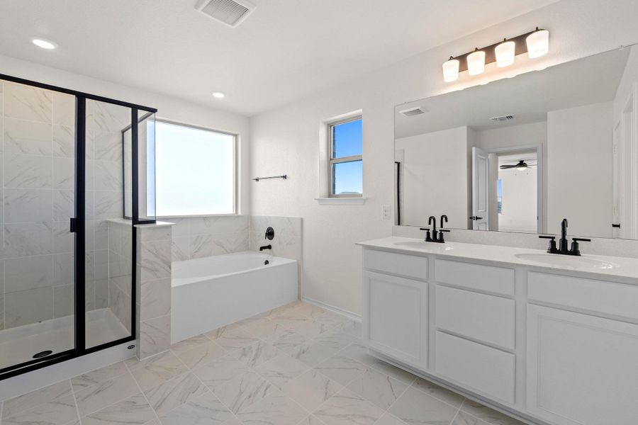 Furnished interior view inside a new home in Salerno - Classic Collection, Round Rock (Image 11).