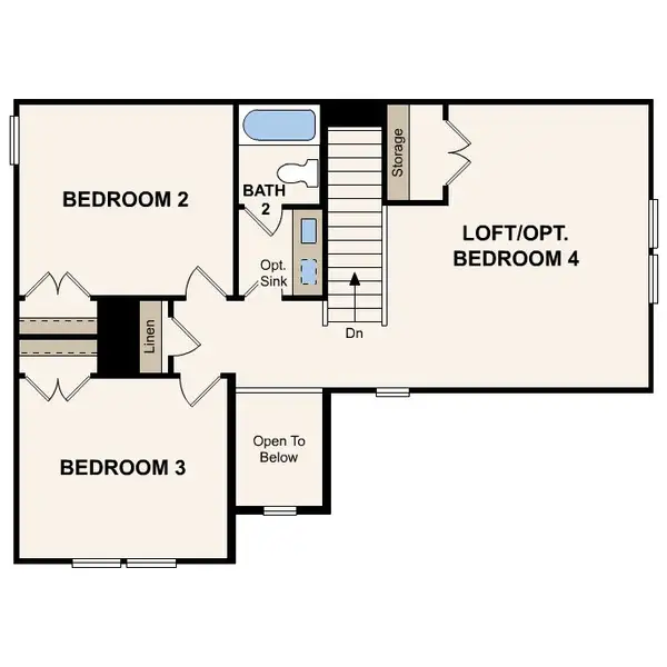 2D floor plan layout of this home in Hickory Hill, Sherman, TX (Image 4).