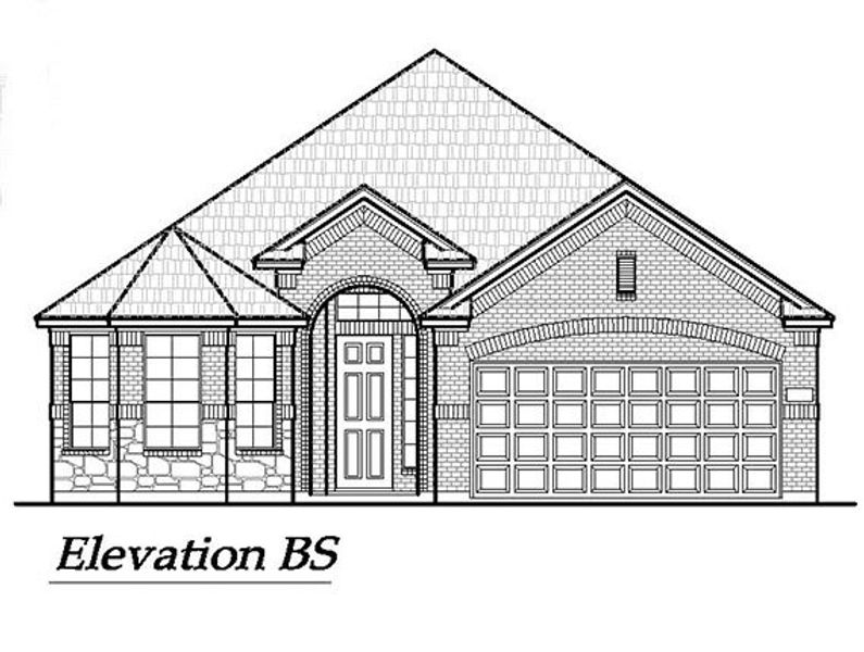 Exterior rendering of this home design in Las Lomas, Forney, TX (Image 21).