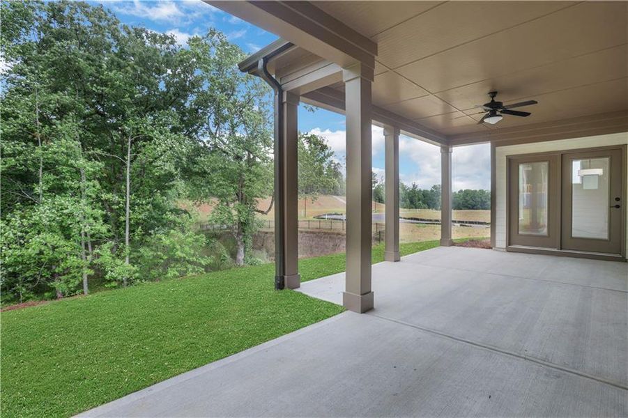 Exterior details and patio area of a home in Arbor West, Dawsonville (Image 32).