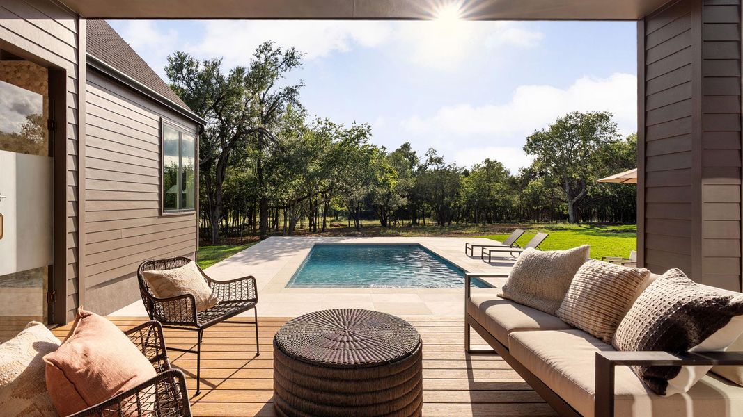 Tranquil pool and view of nature Tranquil pool and view of nature
