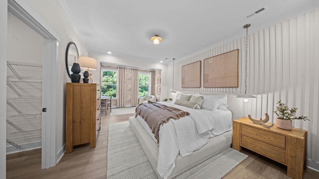 Representative furnished interior of a home built from the Harlow by DRB Homes in Bayberry, Raleigh (Image 46).