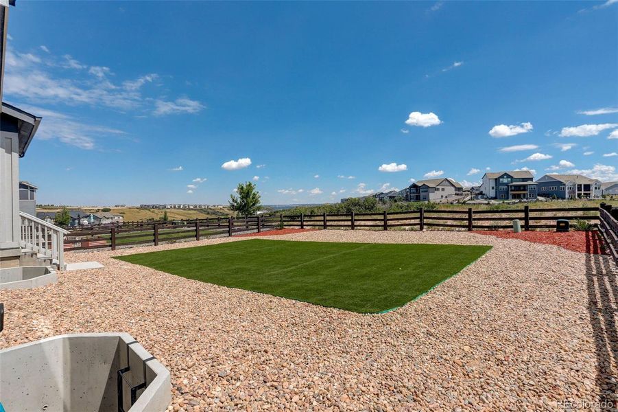 Large, level lot with room to play Large, level lot with room to play