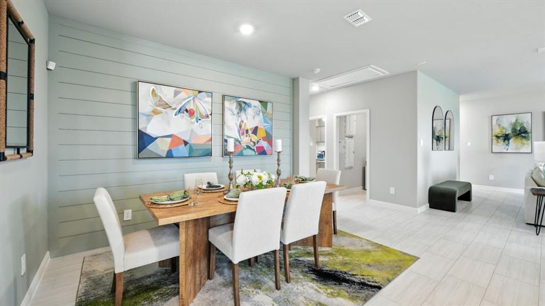 Furnished interior view inside a new home in Monarch at the Meadows, Denton (Image 10). Furnished interior view inside a new home in Monarch at the Meadows, Denton (Image 10).