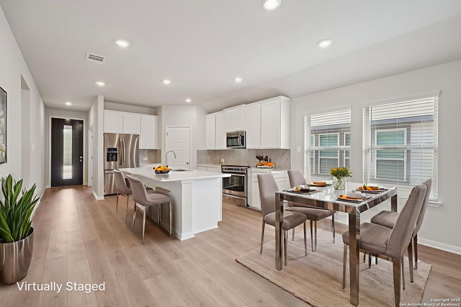 Furnished interior view inside a new home in Royal Crest, San Antonio (Image 13). Furnished interior view inside a new home in Royal Crest, San Antonio (Image 13).