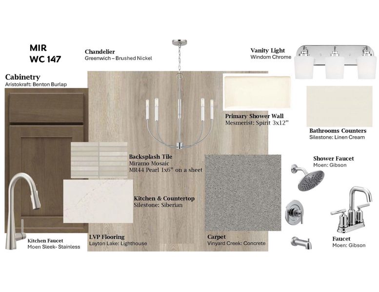 Images are ain this photo are samples only, colors may vary in actual home.